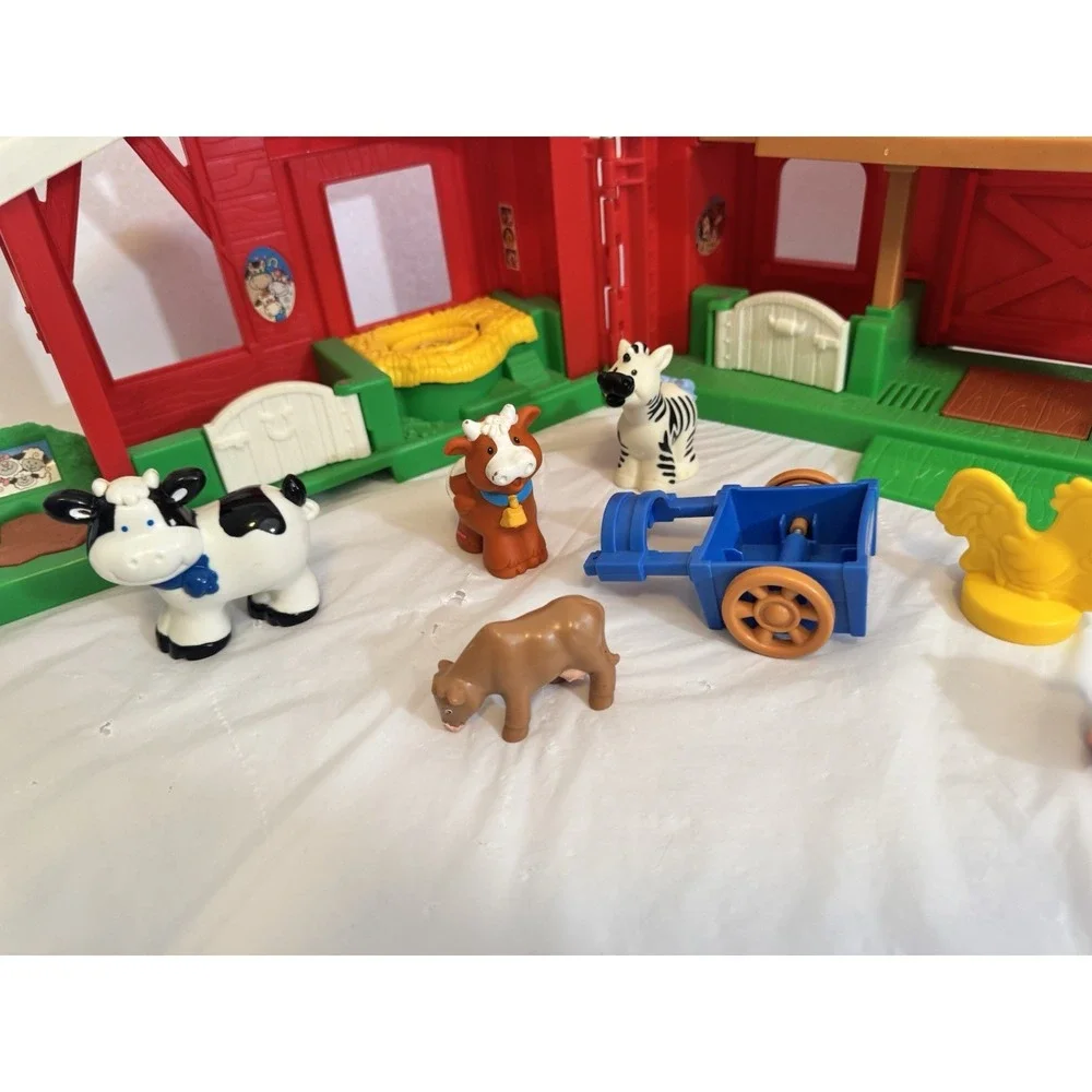Fisher Price Little People Farm Barn Yard Play Set Sounds Animals 1999 Tested ~
